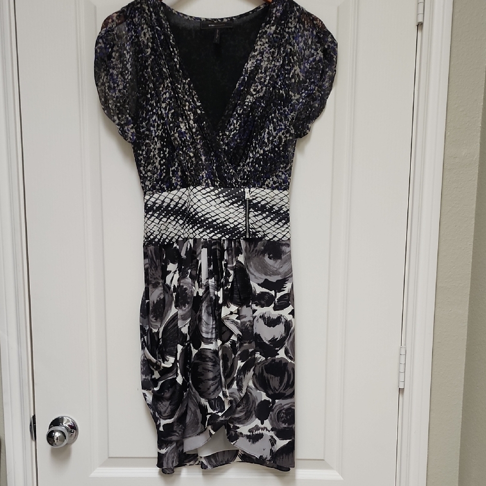 BCBGMaxAzria Wrap Sheath Mini Dress